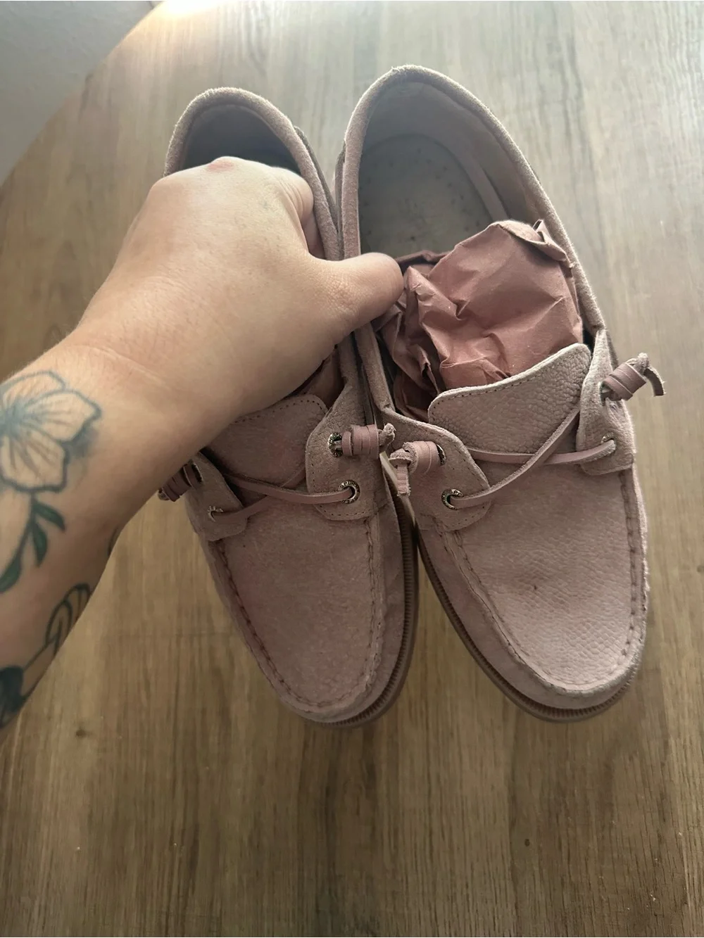 Kids Casual Suede Moccasin Shoes - Pink